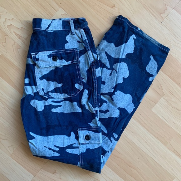 Vintage Blue Camo Jeans - Picture 1 of 5